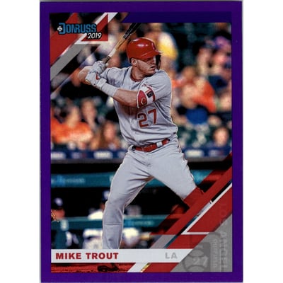 2019 Donruss Holo Purple #170 Mike Trout