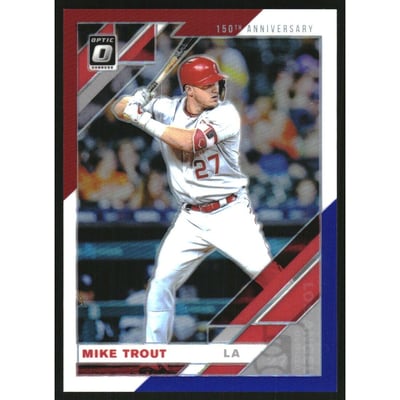 2019 Donruss Optic Red White and Blue 150th Anniversary #170 Mike Trout