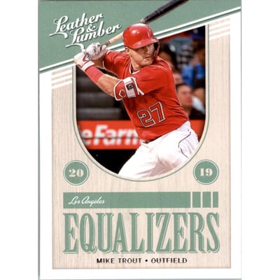 2019 Panini Leather and Lumber Equalizers #4 Mike Trout