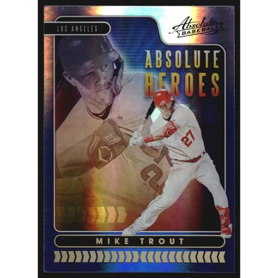2020 Absolute Absolute Heroes Spectrum Blue #1 Mike Trout
