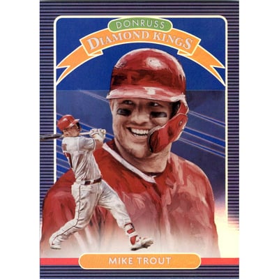 2020 Donruss Holo Blue #9 Mike Trout DK