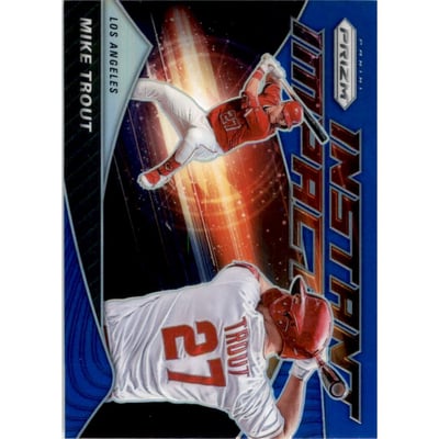 2020 Panini Prizm Instant Impact Prizms Blue #4 Mike Trout