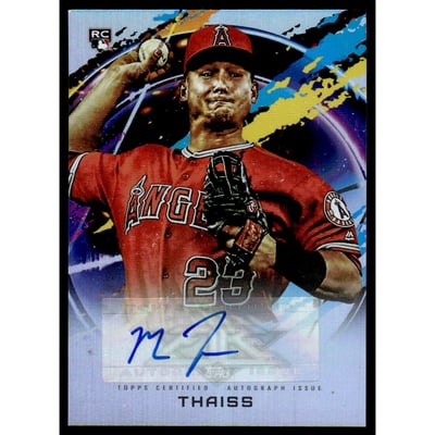 2020 Topps Fire Autographs Green #FAMTH Matt Thaiss