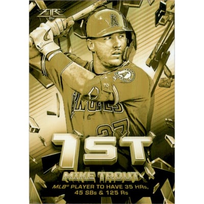 2020 Topps Fire Shattering Stats Gold Minted #SS3 Mike Trout