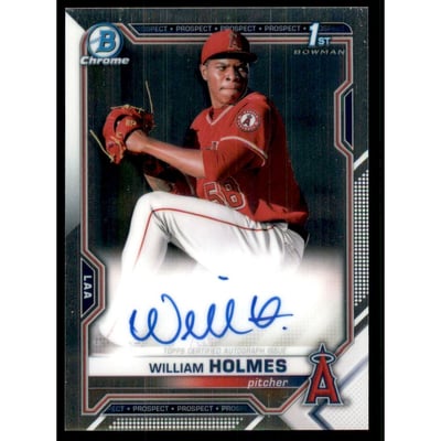 2021 Bowman Chrome Prospect Autographs #CPAWH William Holmes