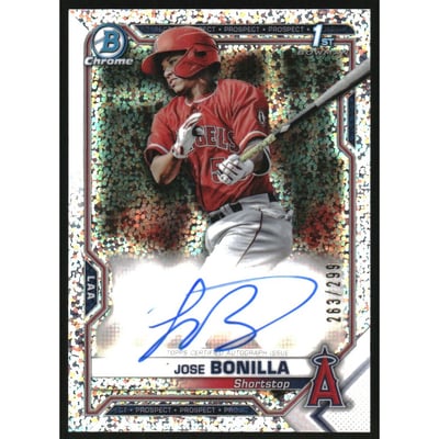 2021 Bowman Chrome Prospect Autographs Speckle Refractors #CPAJBO Jose Bonilla