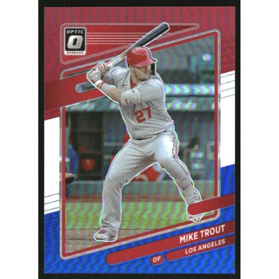 2021 Donruss Optic Red White and Blue #174 Mike Trout