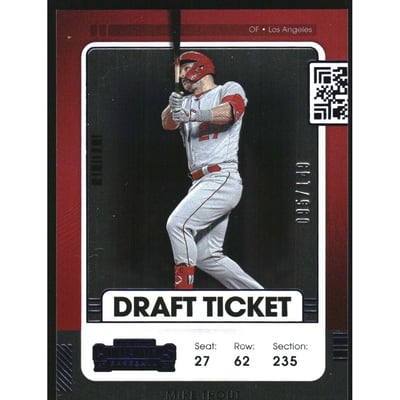 2021 Panini Contenders Draft Ticket Blue #56 Mike Trout/149