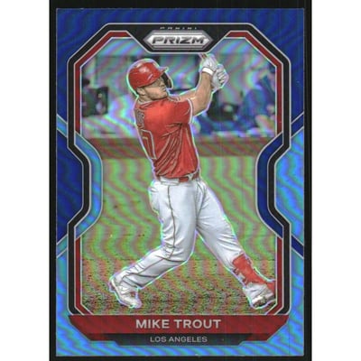 2021 Panini Prizm Prizms Navy Blue Carolina Blue #173 Mike Trout