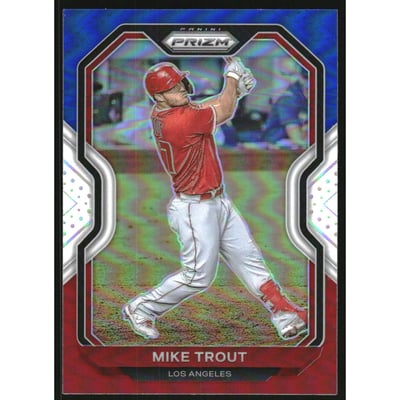 2021 Panini Prizm Prizms Red White and Blue #173 Mike Trout
