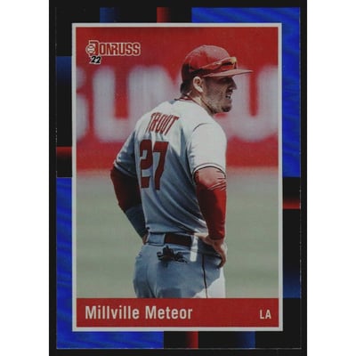 2022 Donruss Variations Holo Blue #265 Mike Trout RETRO