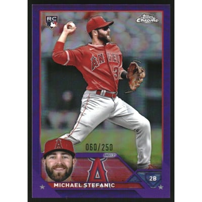 2023 Topps Chrome Purple Refractors #138 Michael Stefanic