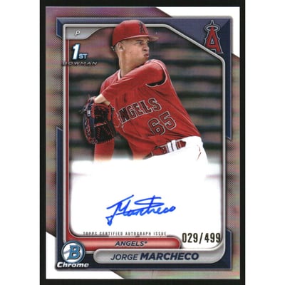 2024 Bowman Chrome Prospect Autographs Refractors #CPAJMH Jorge Marcheco