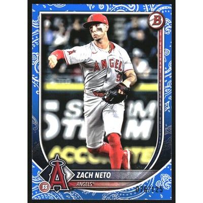 2025 Bowman Blue Pattern #55 Zach Neto