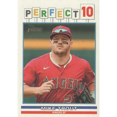 2025 Topps Heritage Perfect 10 #P106 Mike Trout