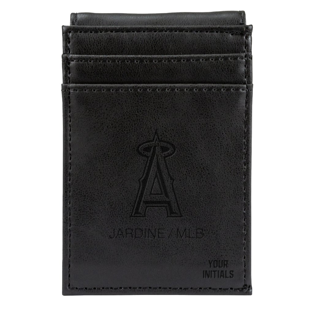 Los Angeles Angels Personalized Front Pocket Wallet - Black