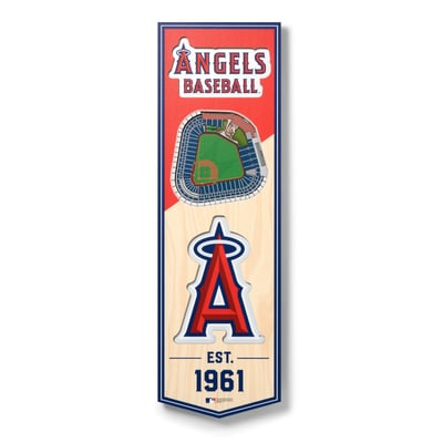 Los Angeles Angels Fanpoint 6'' x 19'' 3D StadiumView Banner