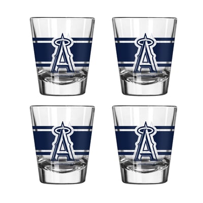 Los Angeles Angels Logo Brands Four-Piece Stripe Shot Glass Set
