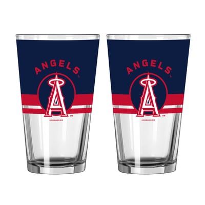 Los Angeles Angels Logo Brands Two-Piece 16oz. Horizon Pint Glass Set
