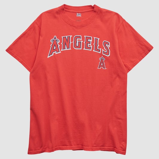 Los Angeles Angels Lee Apparel 2010s T-shirt - Red - M by Fanatics Real Vintage