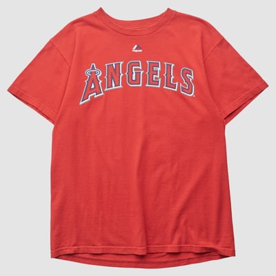 Los Angeles Angels Majestic 2010s T-shirt - Red - M by Fanatics Real Vintage
