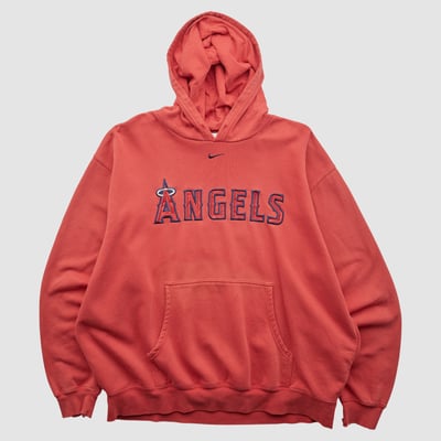 Los Angeles Angels Nike 2000s Hooded Pullover Sweatshirt - Red - L by Fanatics Real Vintage