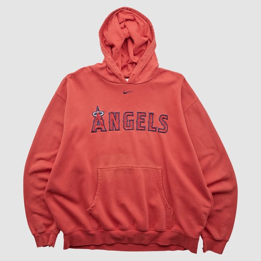 Los Angeles Angels Nike 2000s Hooded Pullover Sweatshirt - Red - L by Fanatics Real Vintage