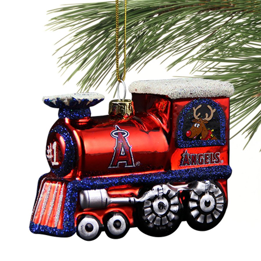Los Angeles Angels Train Ornament - Red