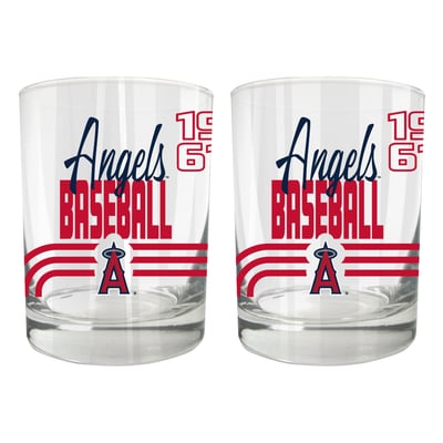 Los Angeles Angels Two-Piece 12oz. Heritage Rocks Glass Set