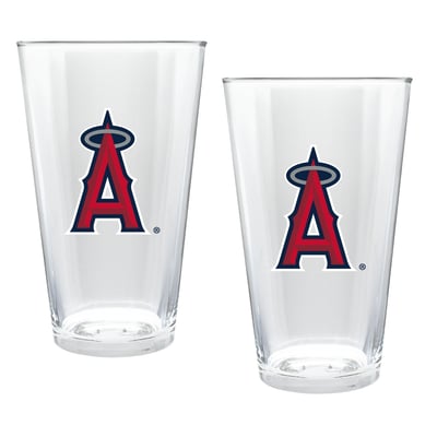 Los Angeles Angels Two-Piece 16oz. Double Play Pint Glass Set