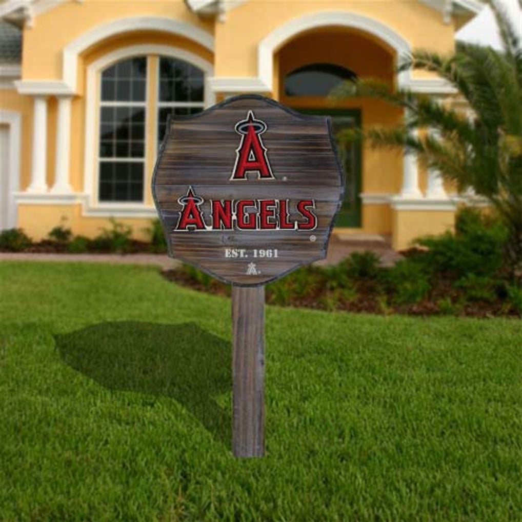 Los Angeles Angels Wooden Stake Sign
