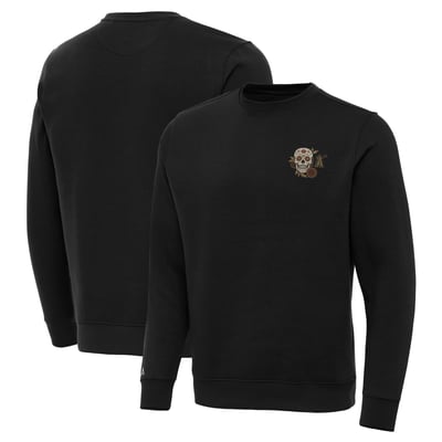 Los Angeles Angels Antigua Sugar Skull Victory Sweatshirt - Black