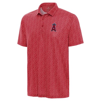 Los Angeles Angels Antigua Logo Vigorous Polo - Red