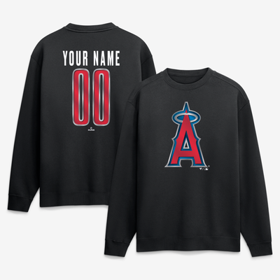 Los Angeles Angels  Forged Mascot Personalized Name & Number Sweatshirt - Black