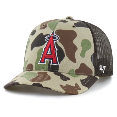 Los Angeles Angels Carhartt x '47 Duck Adjustable Trucker Hat - Camo