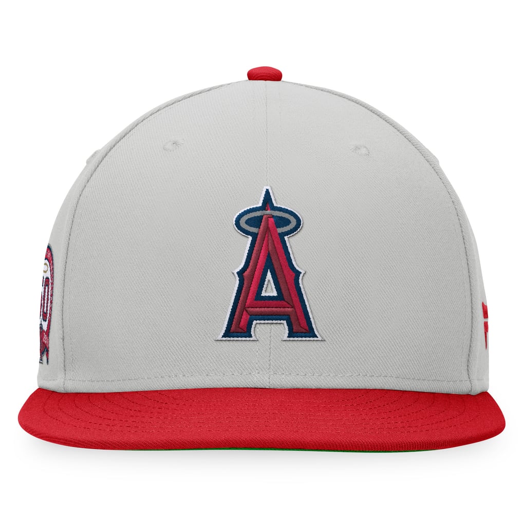 Men's Los Angeles Angels Fanatics Gray/Red Glory Days Two-Tone Snapback Hat