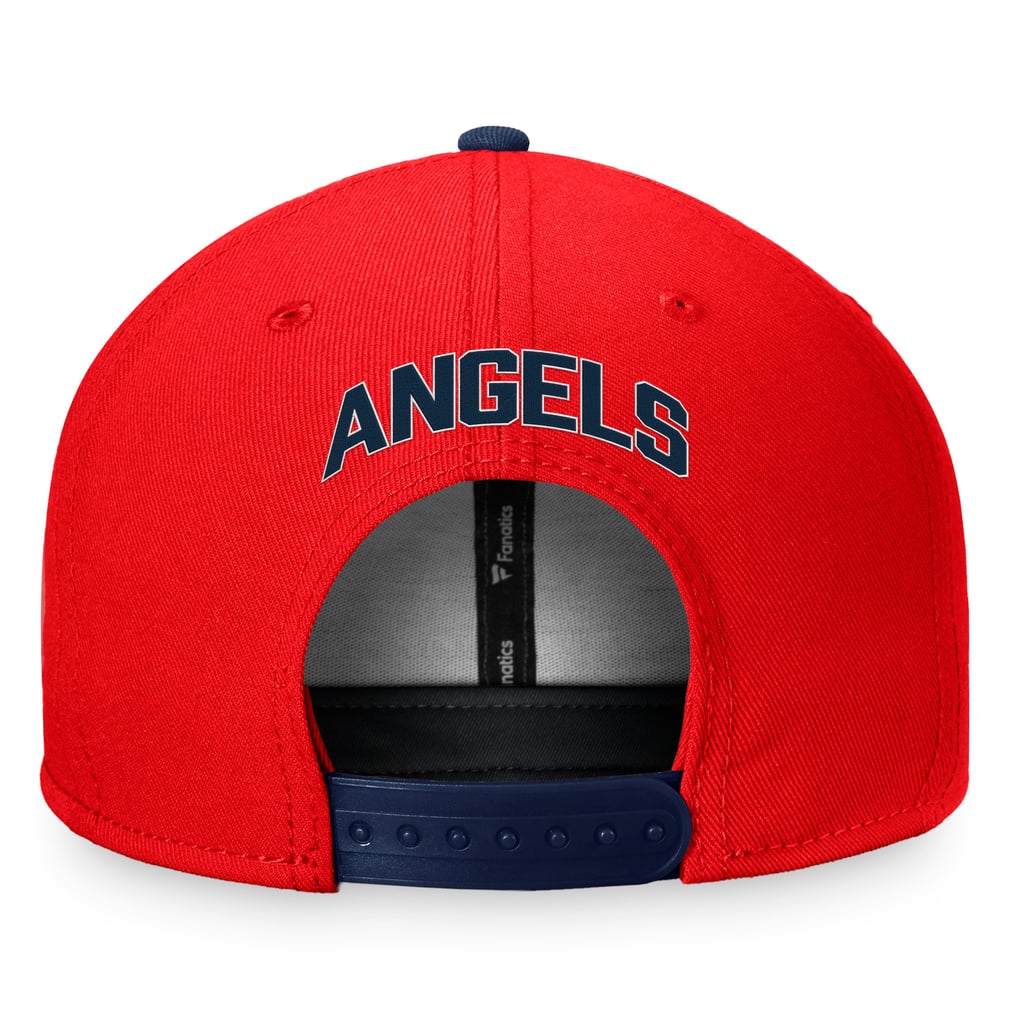 Men's Los Angeles Angels Fanatics Red/Navy Big Logo Two-Tone Snapback Hat
