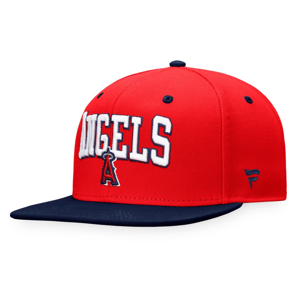 Men's Los Angeles Angels Fanatics Red/Navy Iconic Lock Up Snapback Hat