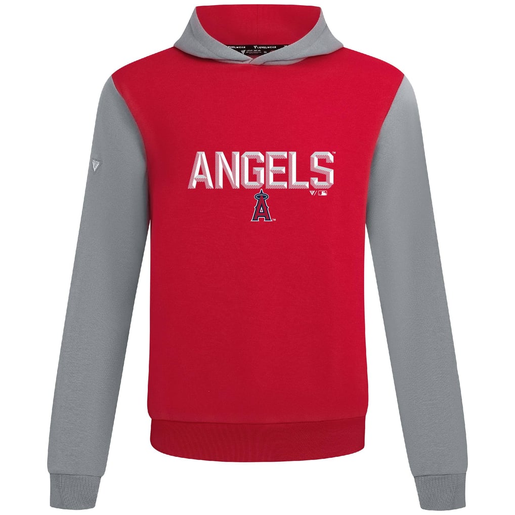Men's Los Angeles Angels Levelwear Red Throwback Carve Ultimate Hoodie