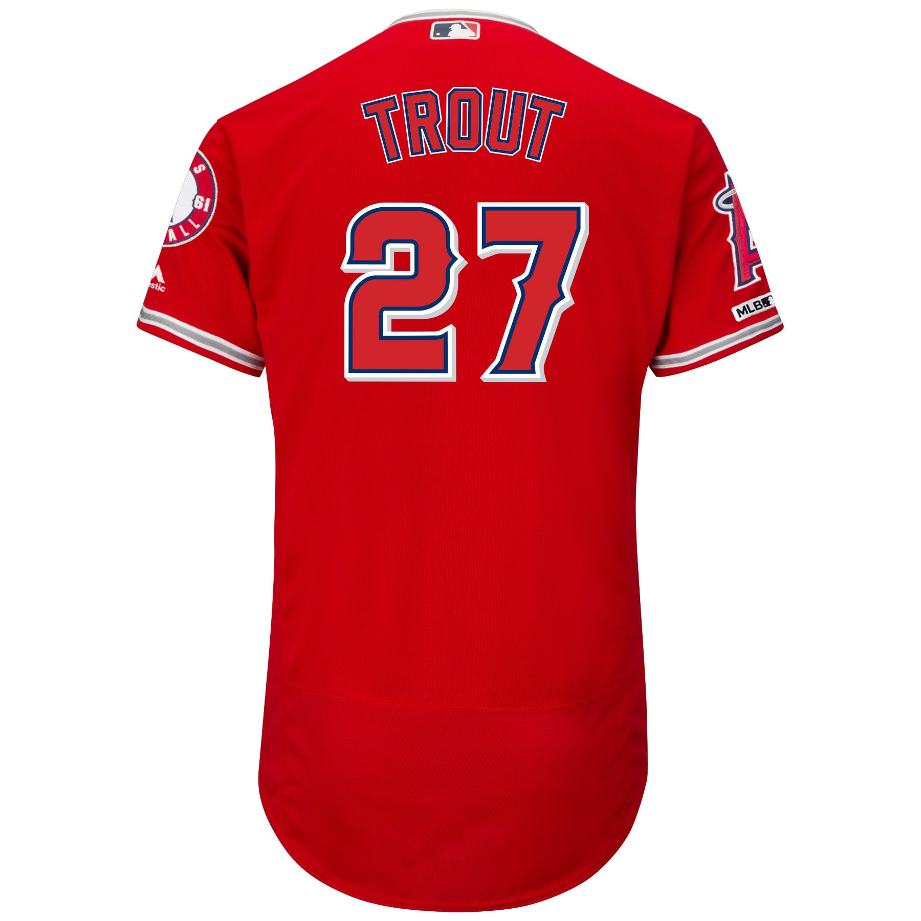 Men's Los Angeles Angels Mike Trout Majestic Alternate Scarlet