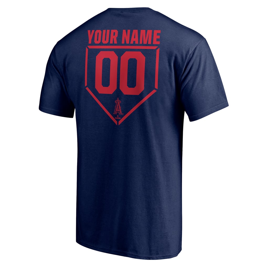 Men's Los Angeles Angels Navy Personalized RBI Logo T-Shirt