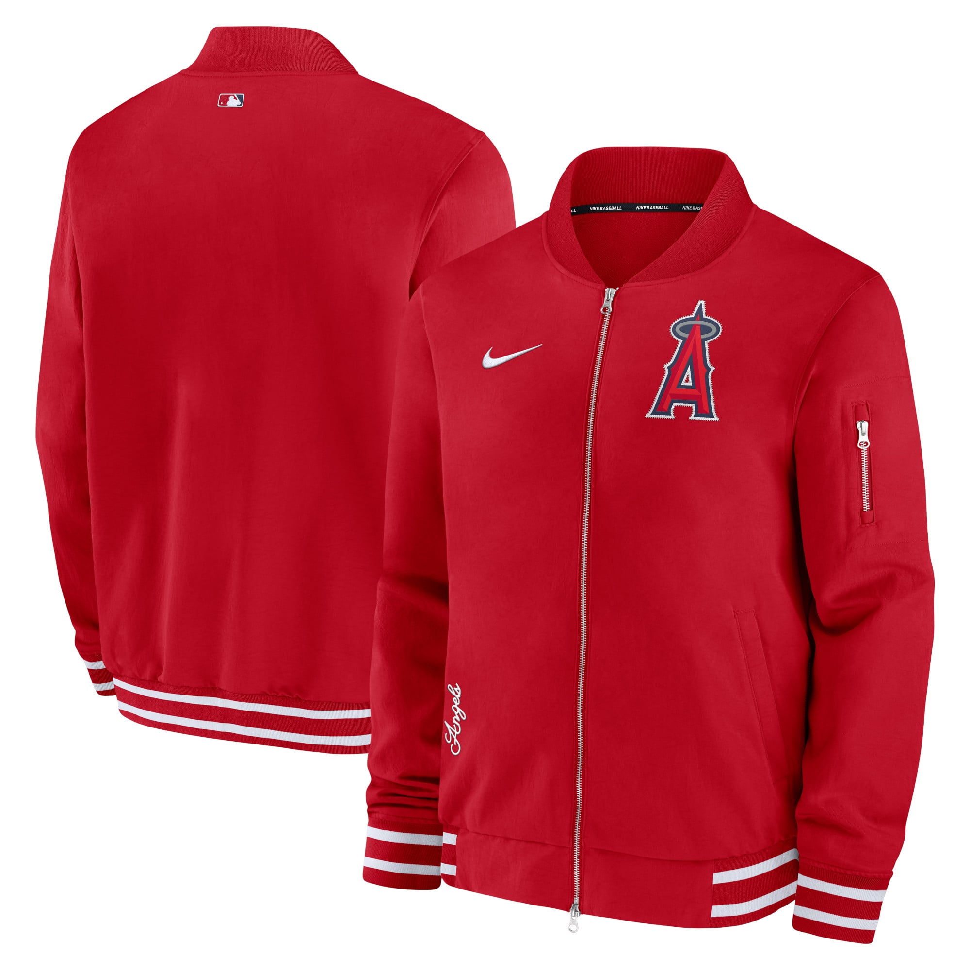 nike bomber jacket red