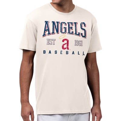  Los Angeles Angels Starter Established Logo T-Shirt - Cream