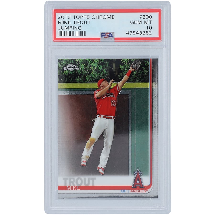 Los Angeles Angels Mike Trout 2019 Topps Chrome #200 PSA Authenticated ...