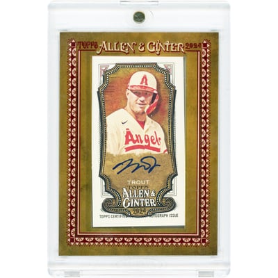 Mike Trout Los Angeles Angels Autographed 2024 Topps Allen & Ginter Mini #MA-MT Card
