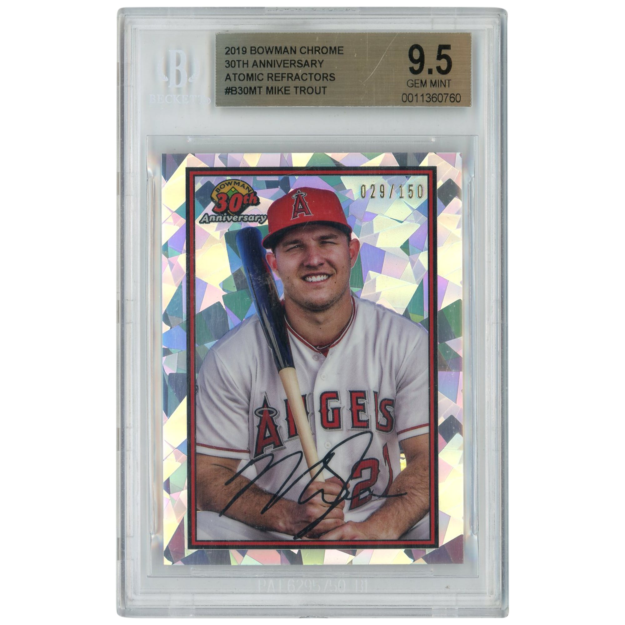 Los Angeles Angels Mike Trout 2019 Bowman 30th Refractor 大谷翔平 