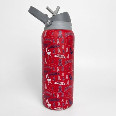 Los Angeles Angels Pegasus 32oz. Game Day Pennant Stainless Steel ProPress Water Bottle