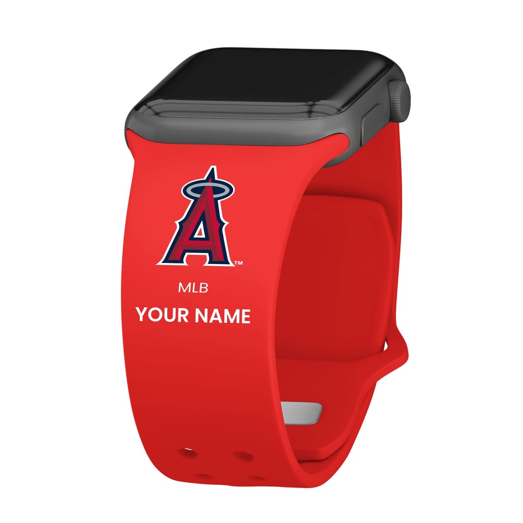 Los Angeles Angels Red Personalized Silicone Apple Watch Band