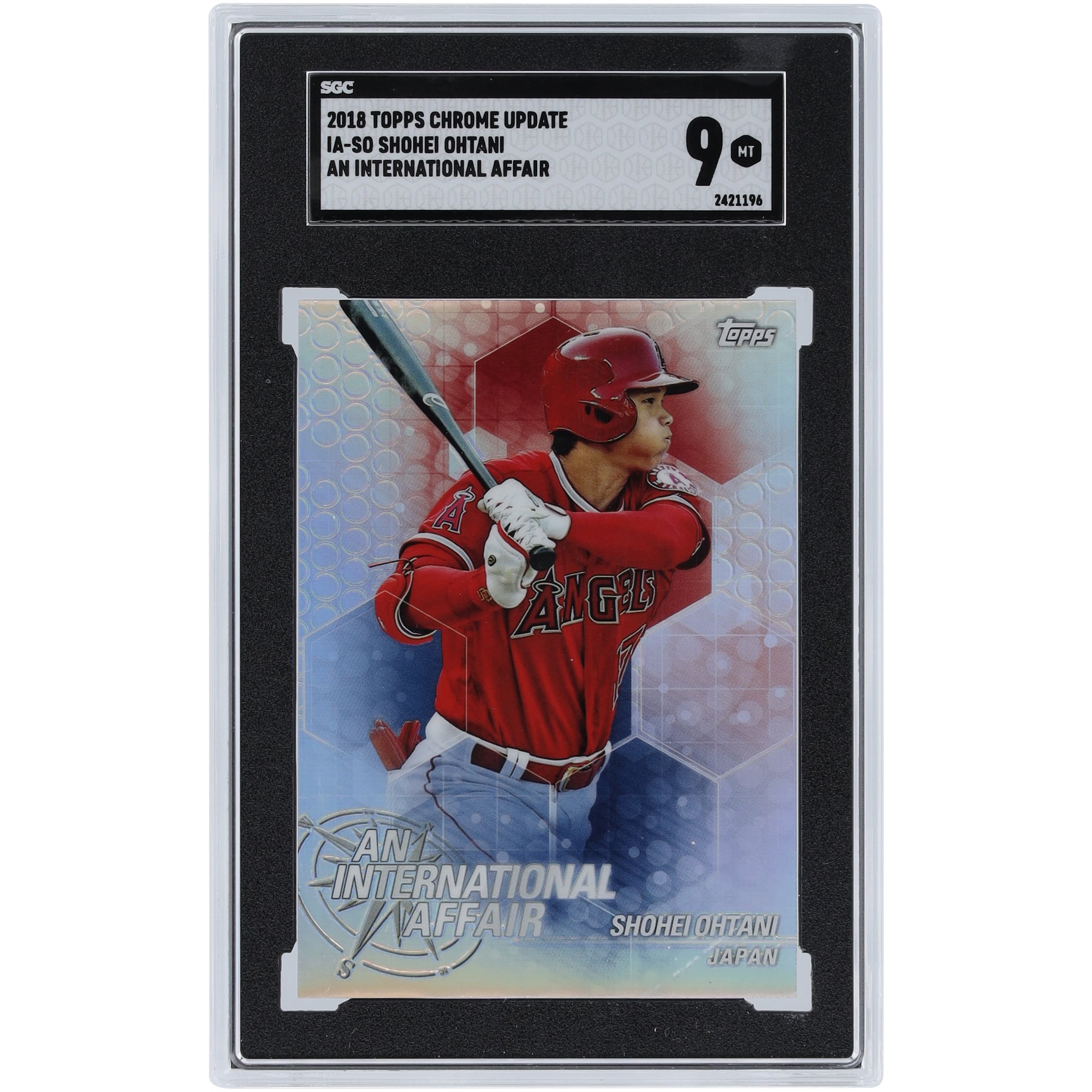 大谷翔平 Topps Chrome Uodate 2018 ピンクリフラクター 直筆サイン 