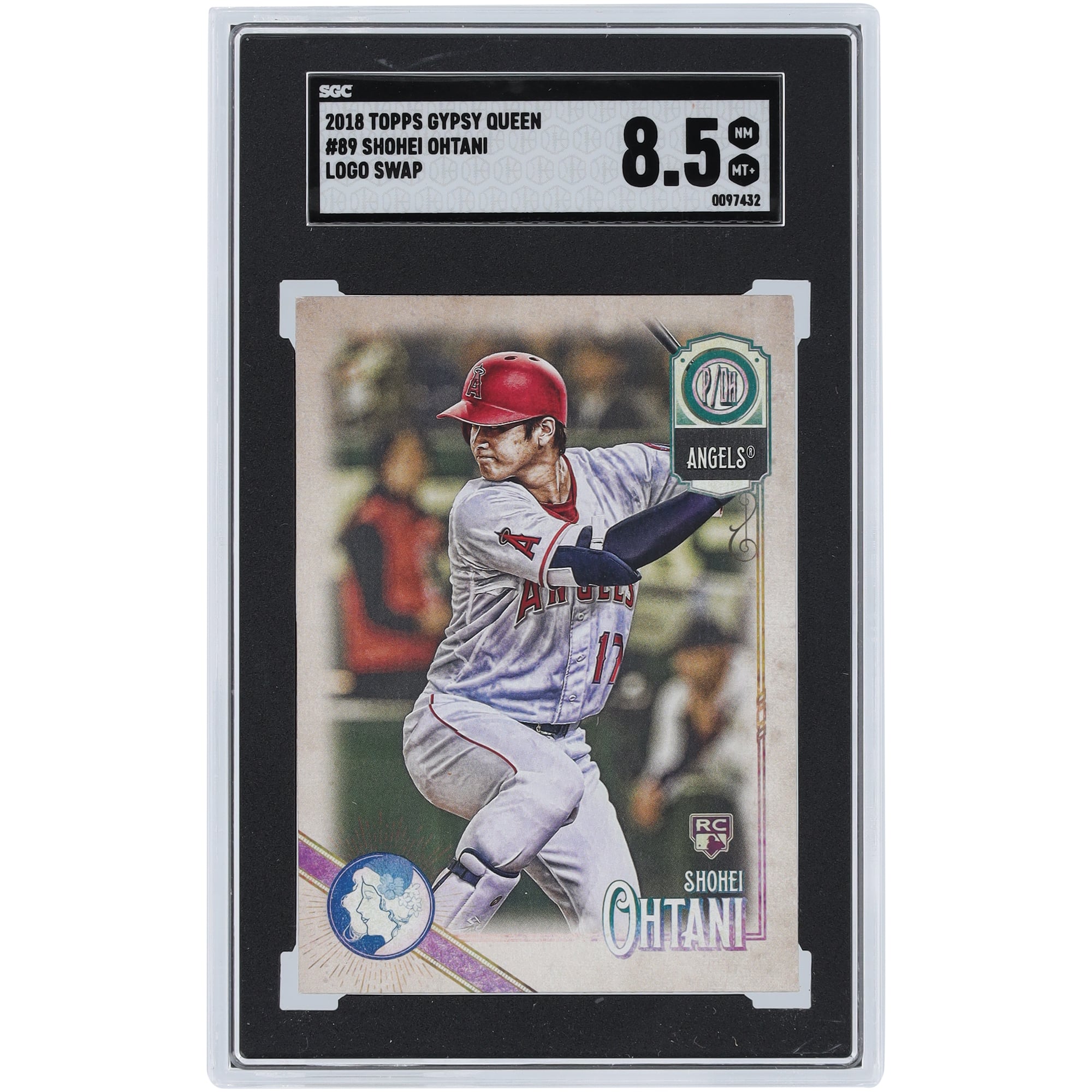 Shohei Ohtani Los Angeles Angels 2018 Topps GQ Logo Swap #89 SGC 